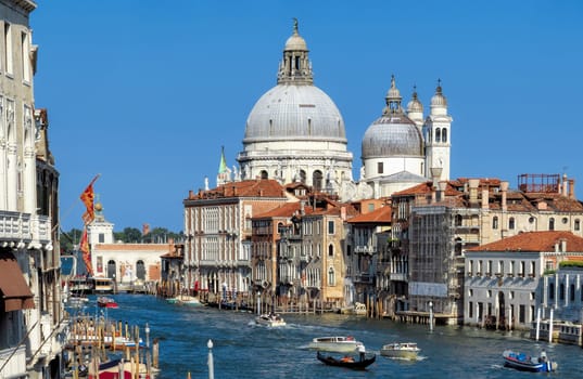 Venice, Italy - June 20, 2017: Old cathedral of Santa Maria della Salute in Venice, Italy.