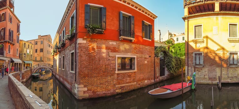 Venice, Italy - June 20, 2017: View of old architecture in Venice, Italy