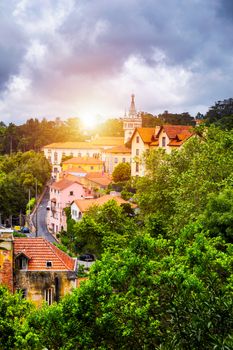 Portuguese city of Sintra, a UNESCO World Heritage Site. Sintra city near Lisbon. Sintra, Portugal. 
