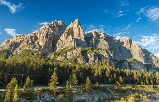 Great view of the National Park Dolomites (Dolomiti), famous location, Tyrol, Alp, Italy, Europe. Dramatic and picturesque scene. Beauty world.