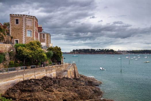 The magnificent old city of Dinard. Concept of Europe travel, sightseeing and tourism. Brittany (Bretagne), France