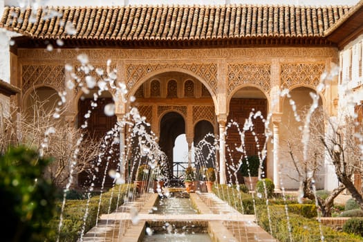 Patio de la Acequia in El Generalife, la Alhambra. Fabulous example of islamic architecture in Europe.