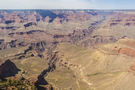 Beautiful Landscape of Grand Canyon north rim with the Colorado River visible