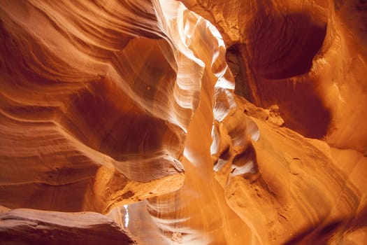 Waves an shapes in stone. Antelope Canyon in Navajo land, Page, Arizona