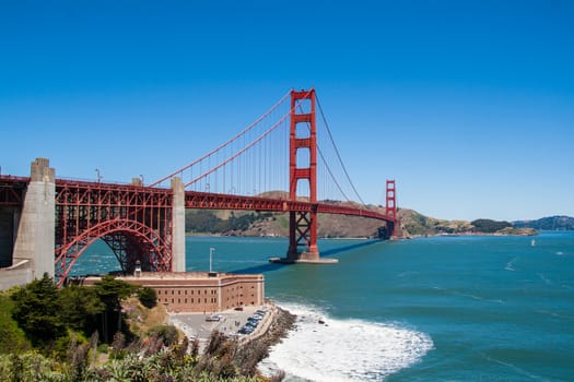 Golden Gate daylight view. San Francisco, California. USA