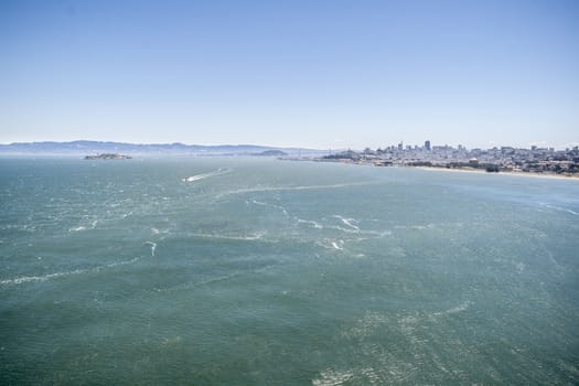 San Francisco and Alcatraz island, California . USA