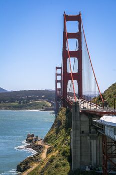 Golden Gate daylight view in San Francisco, California. USA