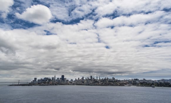 San Francisco Skyline in a cloudy day