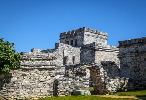 Tulum fortress and mayan ruins in Yucatan peninsula, Mexico