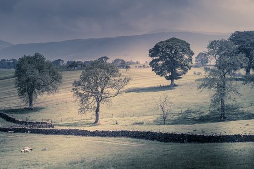 Northwest English countryside between the rain showers UK