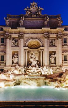 Trevi Fountain (Fontana di Trevi) in Rome. Italy