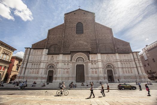 BOLOGNA, ITALY 17 JUNE 2020: San Petronio Church in Bologna, Italy