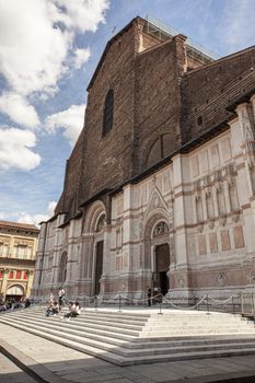 BOLOGNA, ITALY 17 JUNE 2020: San Petronio Church in Bologna, Italy