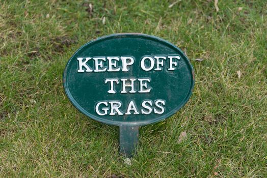 Keep Off the Grass Sign