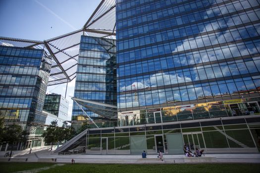 BOLOGNA, ITALY 17 JUNE 2020: Modern building in Bologna