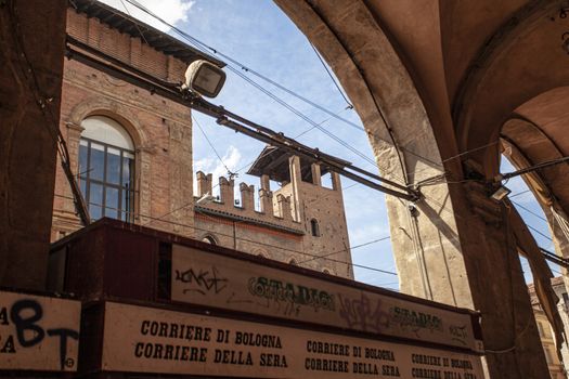 BOLOGNA, ITALY 17 JUNE 2020: Bologna architecture detail