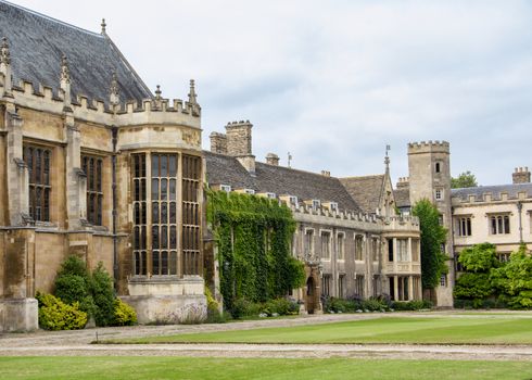 UK, Cambridge - August 2018: Trinity College, Great Court