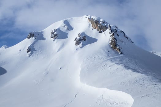 Casaccia, Switzerland: winter landscape, Lareccio canals and Colombe pass