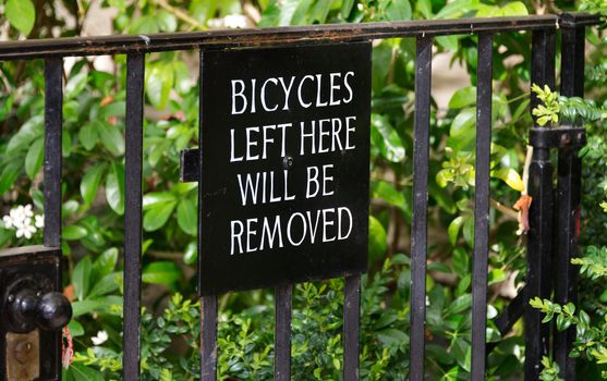 Bicycles Left Here Will Be Removed