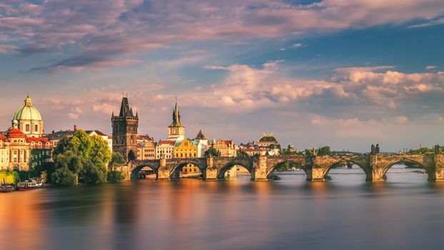 Charles Bridge in the Old Town of Prague, Czech Republic