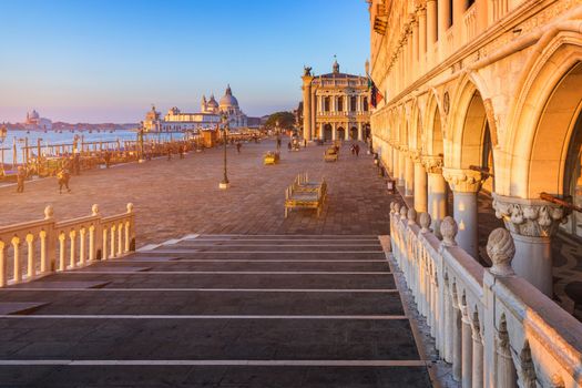San Marco square with Campanile and Saint Mark's Basilica. The main square of the old town. Venice, Italy.