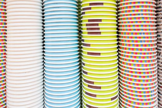 colorful background of colored paper cups