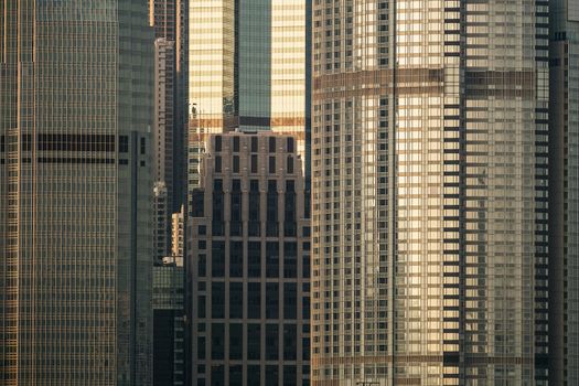 Office building detail in day light view