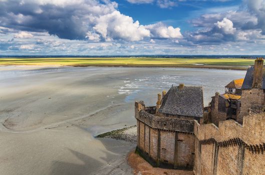 Magnificent Mont Saint Michel cathedral on the island, Normandy, Northern France, Europe