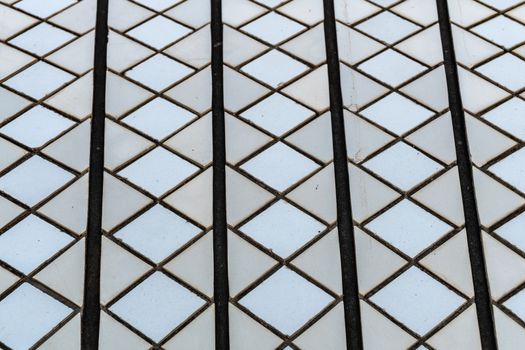 Sydney, Australia - February 11, 2019: Detail of white roof structure of Sydney Opera House. Closeup of tiles.. 9 of 12.