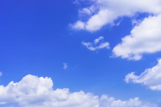 Copy space summer blue sky and white cloud abstract background.