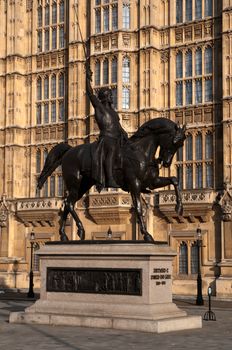 Statue of Richard I outside Parliament