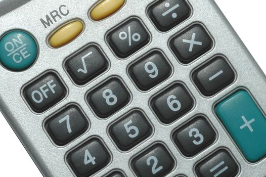 Close up of calculator keypad