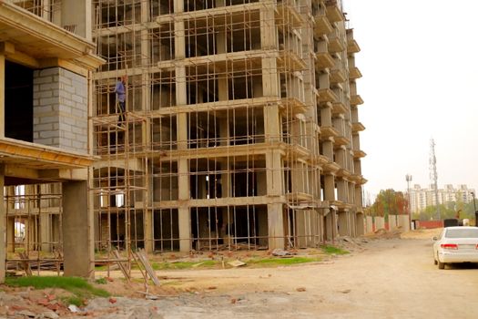 Lucknow, India - June 2017 : new construction of building in Lucknow