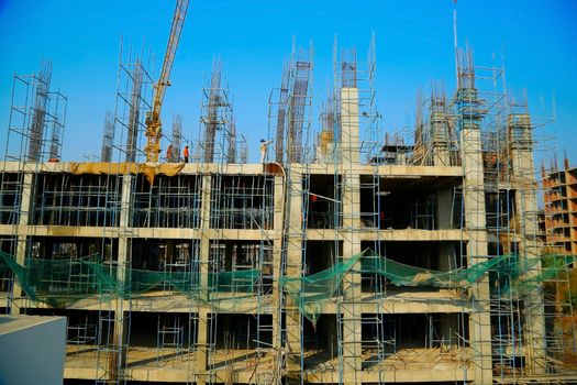 Jaipur, India - June 2017 : new construction of building in Jaipur