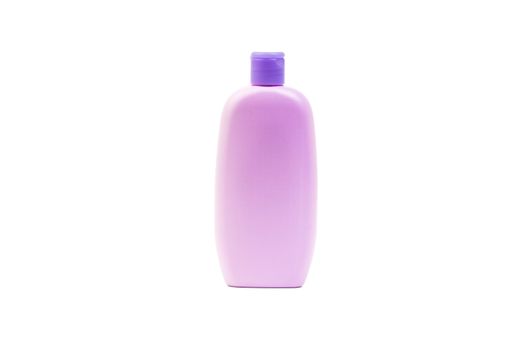 Baby lotion or shampoo bottle isolated on white background. Healthcare and business concept