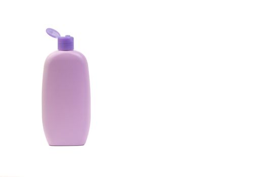 Baby lotion or shampoo bottle isolated on white background. Healthcare and business concept