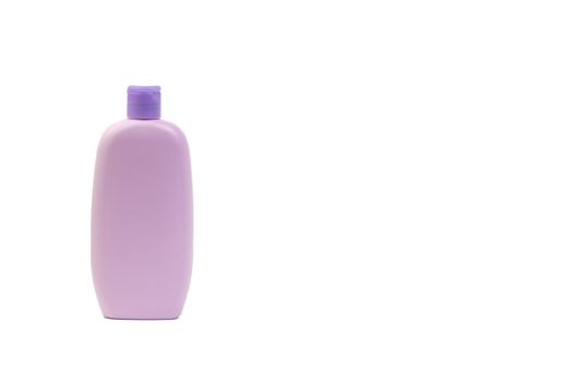 Baby lotion or shampoo bottle isolated on white background. Healthcare and business concept