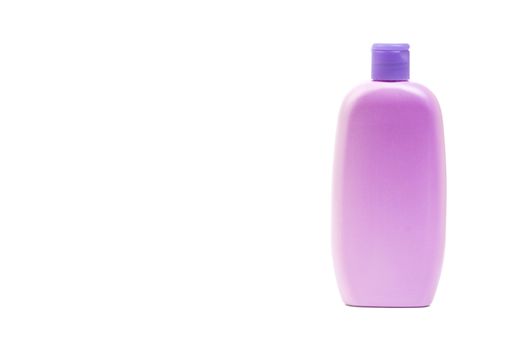 Baby lotion or shampoo bottle isolated on white background. Healthcare and business concept