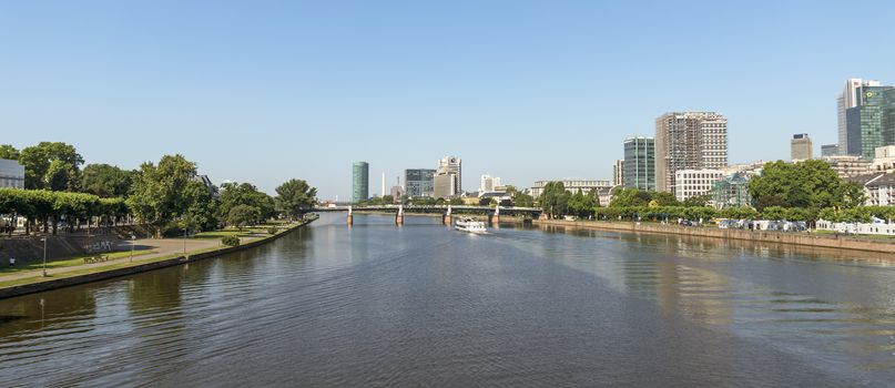 FRANKFURT AM MAIN, GERMANY - JULY 2, 2015: View of Frankfurt am Main, Germany. Frankfurt is the fifth-largest city in Germany.

Frankfurt am Main, Germany - July 2, 2015: View of Frankfurt am Main, Germany. Frankfurt is the fifth-largest city in Germany.