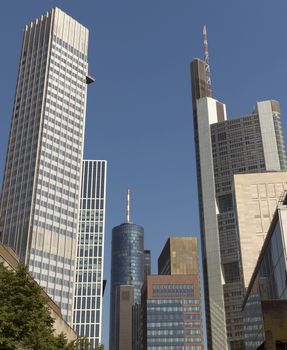 Skyscrapers of Frankfurt am Main. Frankfurt is the fifth-largest city in Germany.