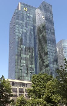 FRANKFURT AM MAIN, GERMANY - JULY 2, 2015: The Europaeische Zentral Bank (European Central Bank) is the central bank for the Euro zone.

Frankfurt am Main, Germany - July 2, 2015: The Europaeische Zentral Bank (European Central Bank) is the central bank for the Euro zone.