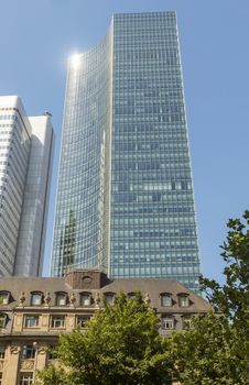 FRANKFURT AM MAIN, GERMANY - JULY 2, 2015: Skyscrapers of Frankfurt am Main. Frankfurt is the fifth-largest city in Germany.

Frankfurt am Main, Germany - July 2, 2015: Skyscrapers of Frankfurt am Main. Frankfurt is the fifth-largest city in Germany.