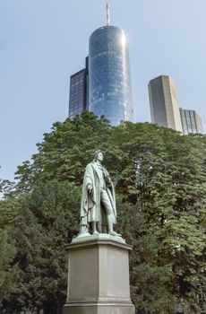 FRANKFURT AM MAIN, GERMANY - JULY 2, 2015: Statue of Johann Christoph Friedrich von Schiller in Frankfurt am Main, Germany, a German poet, philosopher, historian and playwright. Year 1864.

Frankfurt am Main, Germany - July 2, 2015: Statue of Johann Christoph Friedrich von Schiller in Frankfurt am Main, Germany, a German poet, philosopher, historian and playwright. Year 1864.