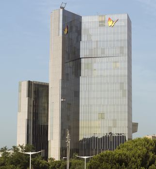 BARCELONA, SPAIN - JULY 6, 2015: Office building of Gas Natural fenosa is a Spanish natural gas utilities company. The firm is headquartered located in Barcelona.

Barcelona, Spain - July 6, 2015: Office building of Gas Natural fenosa is a Spanish natural gas utilities company. The firm is headquartered located in Barcelona.