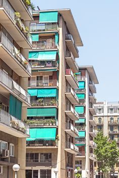 BARCELONA, SPAIN - JULY 6, 2015: Typical architecture of one urban district in Barcelona, Spain.

Barcelona, Spain - July 6, 2015: Typical architecture of one urban district in Barcelona, Spain.