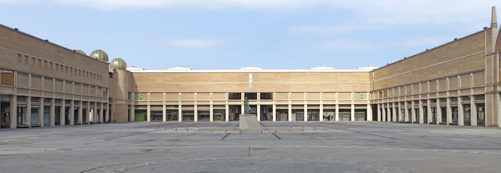 BARCELONA, SPAIN - JULY 8, 2015: Fira Barcelona - a trade show and exhibition center in Barcelona, Spain. It was built in 1929 to International Exposition.

Barcelona, Spain - July 8, 2015: Fira Barcelona - a trade show and exhibition center in Barcelona, Spain. It was built in 1929 to International Exposition.