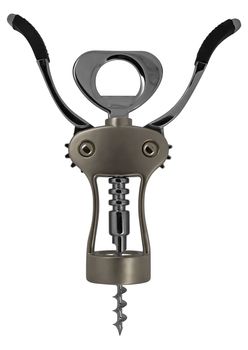 Corkscrew - Bottle opener isolated on white. Clipping path included.