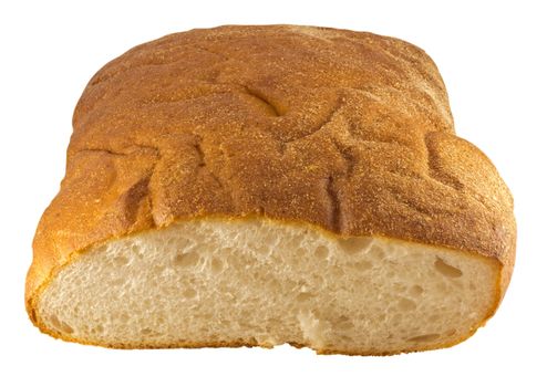Ciabatta - Italian bread, isolated on a white background. Clipping path included.