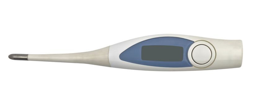 Digital Thermometer isolated on white. Clipping path for designers included.