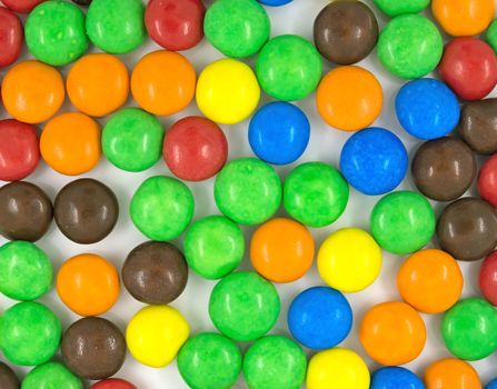 Closeup Background of Colorful Sweet Candy Dragee.